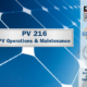 PV Operations & Maintenance (PV 216)