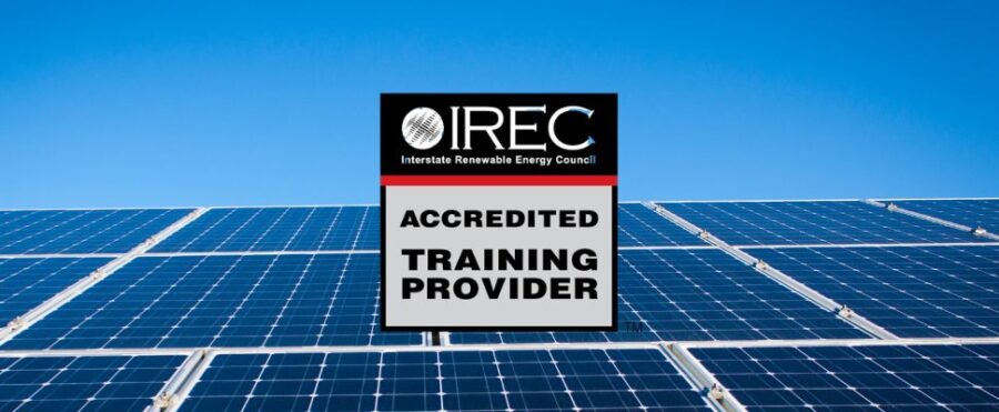 MREA Awarded Accredited Training Provider: PV Associate, from IREC